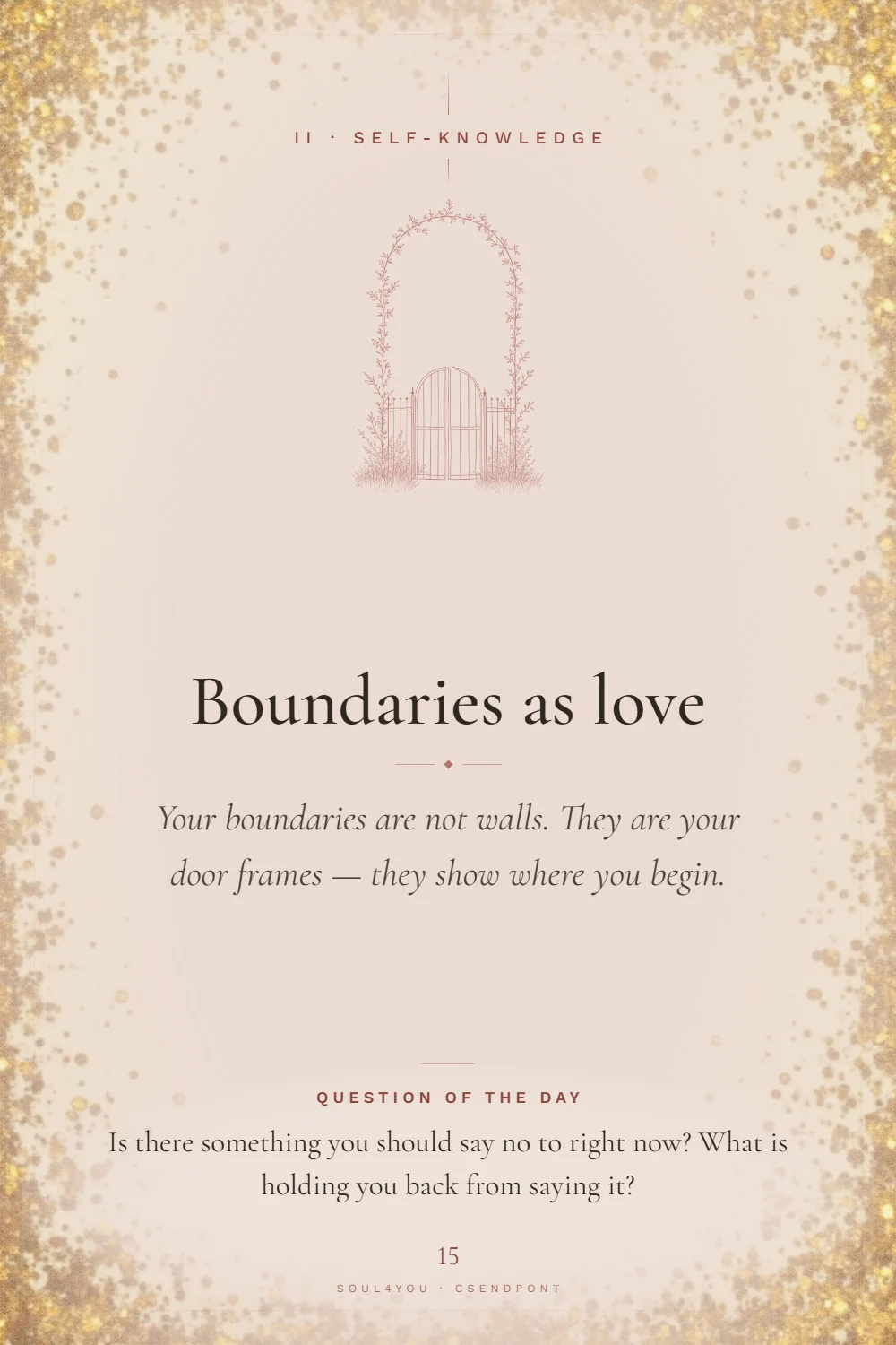 Today’s Silence Point card